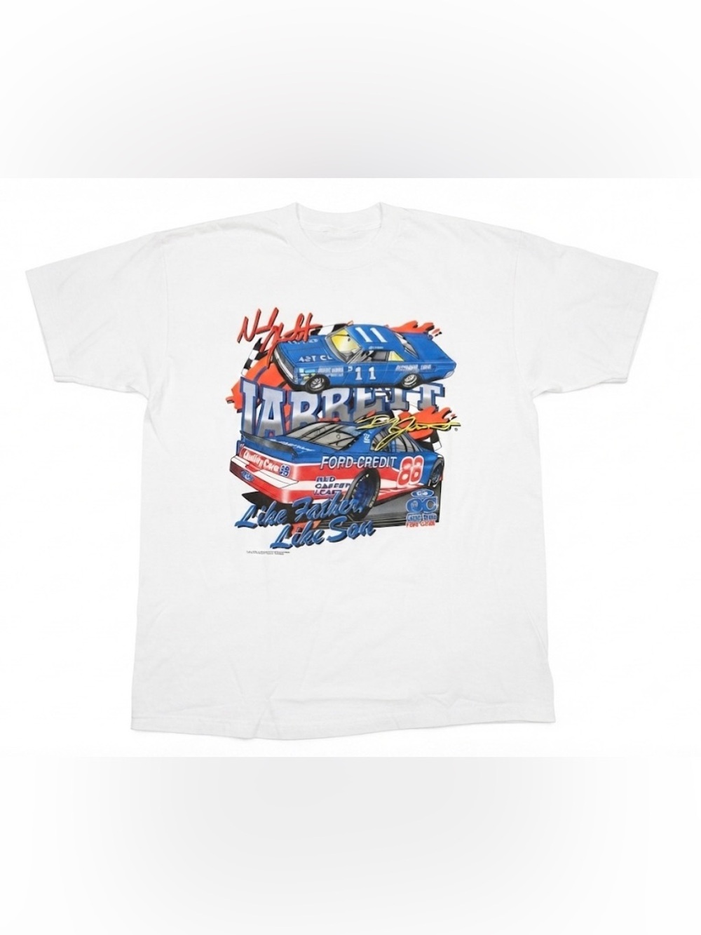 Vintage Ned Jarrett Dale Jarrett Ford Racing T-Shirt Men’s XL Like Father Son